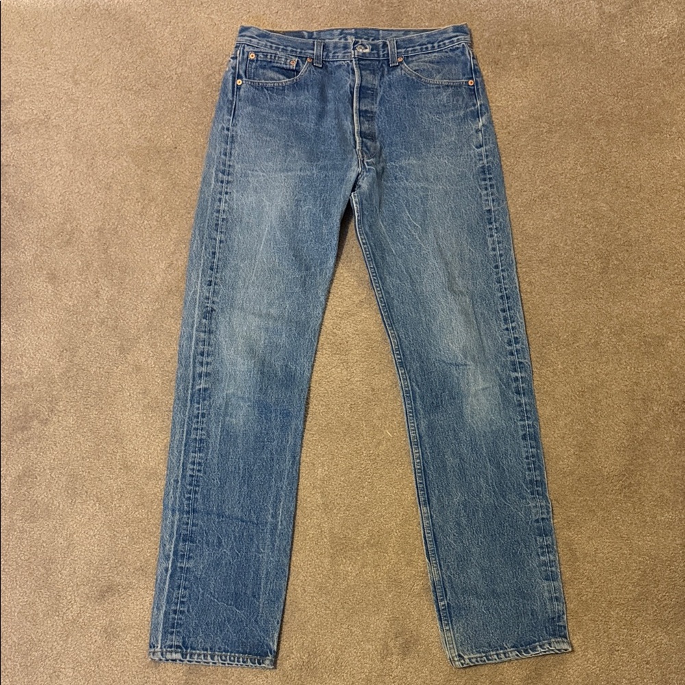 Signature by Levi Strauss Men's Blue Straight Jeans 35x38
